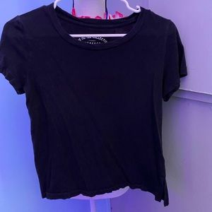 a black crop top from Aeropostale, good condition, and worn couple times